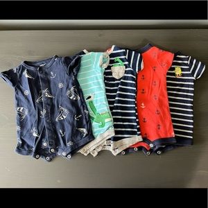 Set of 5 Carter’s NB rompers